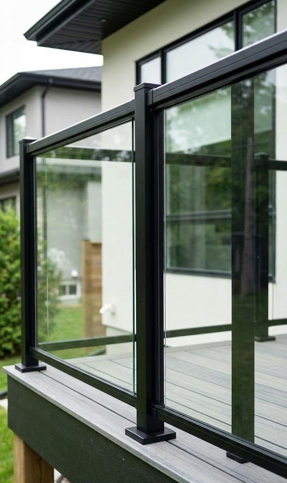 Rampes aluminium et verre Rive-Sud